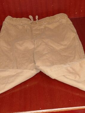 Kids Casual Drawstring Pants in Tan